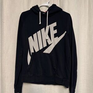 Nike Black Hoodie with White Logo